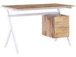 Schreibtisch ASHLAND Braun - Weiß - Holzwerkstoff - 120 x 74 x 60 cm