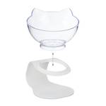 Lot de 2 supports surélevés gamelles Blanc - Matière plastique - 13 x 15 x 15 cm