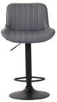 Tabouret de bar Lentini Gris - Noir