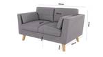 Sofa 2-Sitzer Honey Grau