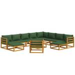 Garten-Lounge-Set 3028504-22 (12-teilig) Grün