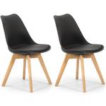 Lot de 2 Chaises Klara Noir Noir