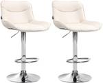 Barhocker Vonore 2er Set Creme - Silber