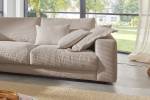 Sofa MADELINE Ecksofa Cord Taupe - Ecke davorstehend links