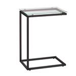 Beistelltisch Materialmix u-förmig Schwarz - Glas - Metall - 30 x 61 x 45 cm