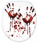 WC-Sitz Blood Hands Rot - Holzwerkstoff - 38 x 6 x 47 cm