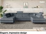 Ecksofa Carl U-Form Grau