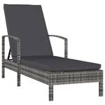 Sonnenliege 294023 Grau - Kunststoff - Polyrattan - 68 x 95 x 195 cm