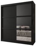 ARMOIRE À PORTES COULISSANTES MIROR Largeur : 180 cm - Noir