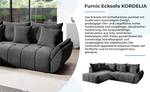 Ecksofa Kordelia Grau