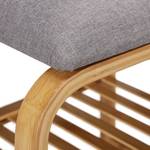 Schuhbank mit Sitzfläche für 3-6 Paar Braun - Grau - Bambus - Kunststoff - Textil - 69 x 46 x 30 cm