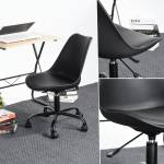 Chaise de bureau noire hauteur reglable Noir - Matière plastique - 53 x 82 x 48 cm