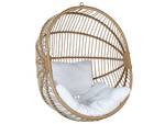 Hängesessel ACRI Beige - Weiß - Polyrattan - 98 x 197 x 120 cm