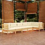 Salon de jardin Blanc - Bois massif - 64 x 63 x 64 cm