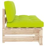 Paletten Mittelsofa 3016504-8 Braun - Grün - Holzwerkstoff - Holzart/Dekor - 110 x 55 x 65 cm