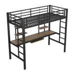 Lit enfant M369 Noir - Bois manufacturé - 95 x 180 x 204 cm