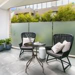 Gartentisch rund braun Braun - Metall - Kunststoff - 60 x 74 x 60 cm