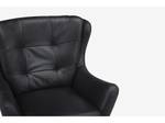 Fauteuil pivotant ANABA Noir - Cuir véritable - 82 x 95 x 81 cm