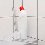 Brosse à WC en lot de 2 blanc Argenté - Blanc - Métal - Matière plastique - 8 x 35 x 8 cm