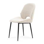 Mr. Beekman Dining Chair Bouclé Weiß - Textil - 50 x 91 x 64 cm