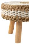 Tabouret ALENA  Coton Blanc / Textile - 79 x 55 x 79 cm