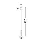 Pendelleuchte PALENCIA Höhe: 120 cm