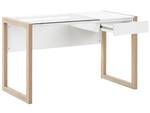 Bureau JENKS Marron - Blanc - Bois manufacturé - 120 x 75 x 60 cm