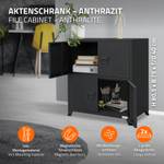 Aktenschrank abschließbar Anthrazit