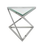 Sofa-Tisch Doble Triangle Silber - Glas - 45 x 40 x 45 cm