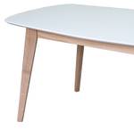 Table de repas Vintage Blanc - Bois massif - Bois/Imitation - 160 x 76 x 100 cm