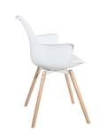 Lot de 2 Fauteuils MOTI Blanc - Matière plastique - Bois/Imitation - 59 x 82 x 47 cm