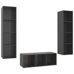 TV-Schrank 3er Set D541 Hochglanz Anthrazit