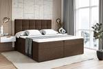 Boxspringbett MARCE Braun - Breite: 180 cm - H3