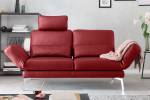 Sofa HURRICANE 2-Sitzer Leder Rot