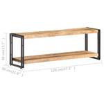 TV-Schrank 3004707-3 Schwarz - Breite: 120 cm