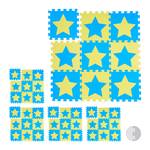 Puzzlematte 45 x Sterne blau-gelb