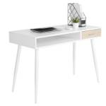 Schreibtisch Lydia Weiß - Holzwerkstoff - Metall - 110 x 75 x 50 cm