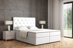 Boxspringbett ROMI Hochglanz Weiß - Breite: 120 cm - H4