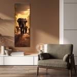 KUNSTDRUCK Elephant and Calves 30 x 90 cm