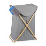 Wäschekorb 58 Liter klappbar Braun - Grau - Bambus - Textil - 43 x 63 x 42 cm