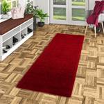 Hochflor Shaggy Läufer Teppich Palace Rubinrot - 80 x 320 cm