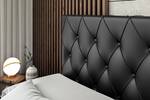 ALTDECOR Boxspringbett mit Topper - AMAY Hochglanz Schwarz - Breite: 200 cm - H4