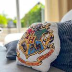 Dekokissen Harry Potter Hogwarts Wappen Weiß - Textil - 42 x 37 x 1 cm