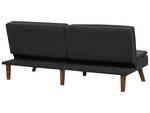 3-Sitzer Sofa RONNE Schwarz - Eiche Dunkel