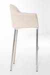 Tabouret de bar Damaso Blanc crème - Argenté