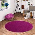 Hochflor Velours Teppich Luna Rund Violett - 160 x 160 cm