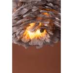 Lampe Nicola Grau - Holz teilmassiv - 35 x 20 x 35 cm