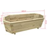 Garten-Hochbeet Braun - Massivholz - Holzart/Dekor - 100 x 31 x 40 cm