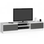 TV-Schrank K160 2T 1S CLP Graphit - Grau - Weiß