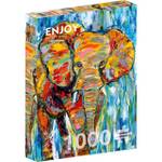 Bunter Puzzle Elefant